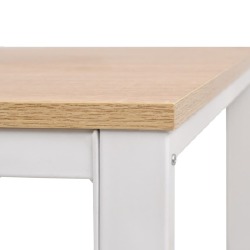 Rašomasis stalas (120x60x75 cm, balta ir ąžuolo sp.) - Darbo stalai