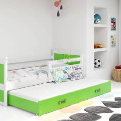 RICO (balta) bms dvivietė vaikiška lova + čiužiniai - Lovos