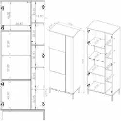 Sekcija QUERTY 1 (P240xA190xG41) balta - Komplektai, sekcijos