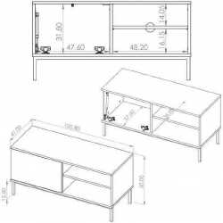 Sekcija QUERTY 1 (P240xA190xG41) balta - Komplektai, sekcijos