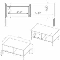 Sekcija QUERTY 1 (P240xA190xG41) hikora - Komplektai, sekcijos