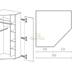 SIGMA SI2 L/P mblr kampinė spinta - Spintos