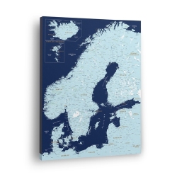 Skandinavijos žemėlapis Nr.10 Mėlynas azuritas