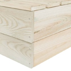 Sodo baldų komplektas iš palečių, 7 dalių, impregnuota eglės mediena - Lauko baldų komplektai
