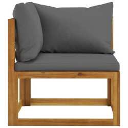 Sodo baldų komplektas su pagalvėmis, akacijos masyvas, 7 dalys - Lauko baldų komplektai