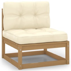 Sodo komplektas su pagalvėlėmis (12 dalių, medaus rudas) - Lauko baldų komplektai