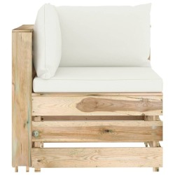 Sodo komplektas su pagalvėlėmis, impregnuota mediena, 6 dalių - Lauko baldų komplektai