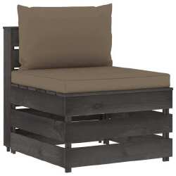 Sodo komplektas su pagalvėlėmis/ruda, 6 dalių, impregnuota mediena - Lauko baldų komplektai