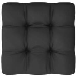 Sodo komplektas su pagalvėmis, (10 dalių), juodas, pušies masyvas - Lauko baldų komplektai