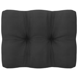 Sodo komplektas su pagalvėmis, 10 dalių, juodas pušies masyvas - Lauko baldų komplektai
