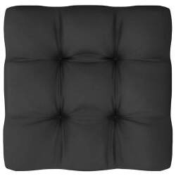 Sodo komplektas su pagalvėmis, 13 dalių, juodas, pušies masyvas - Lauko baldų komplektai