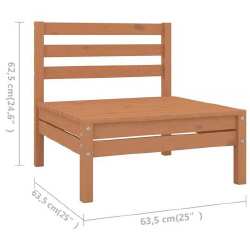 Sodo poilsio baldų komplektas (5 dalių, medaus ruda) - Lauko baldų komplektai