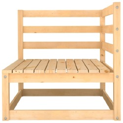 Sodo poilsio baldų komplektas, pušies medienos masyvas, 3 dalys - Foteliai, sofos