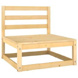 Sodo poilsio baldų komplektas, pušies medienos masyvas, 3 dalys - Foteliai, sofos