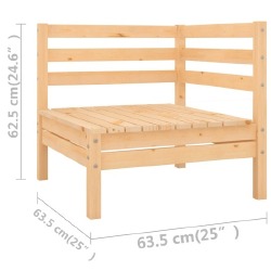 Sodo poilsio komplektas, 10 dalių, pušies medienos /masyvas - Lauko baldų komplektai