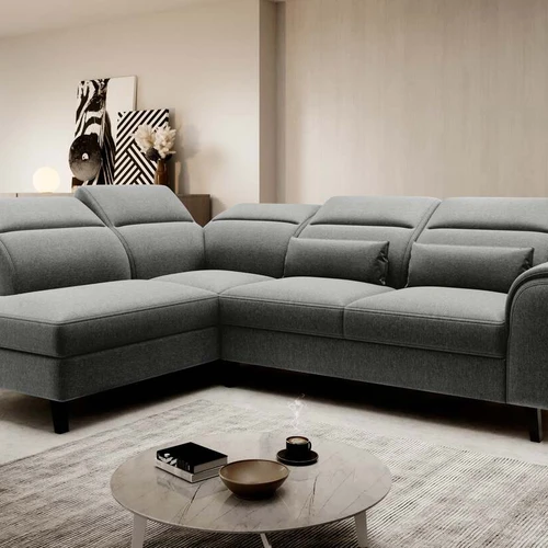 Kampinė sofa EL3928 su patalynės dėže ir ratukais