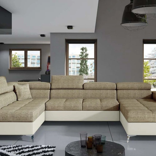 Originali prabangi kampinė sofa su delfinų mechanizmu