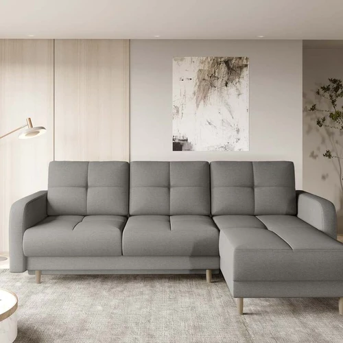 Aukštos kokybės kampinė sofa EL9258 su alksnio kojelėmis