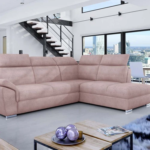 EL9459 – šiuolaikinė sofa su chromuotomis kojelėmis