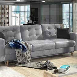 Sofa lova EL1628 3F, šviesiai pilka