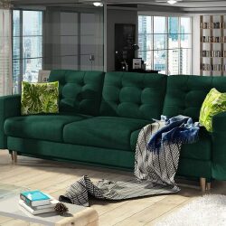 Sofa lova EL1628 3F, žalia