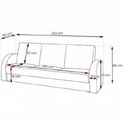 Sofa-lova KWADRAT 2 soft 20 + lux 24 - Sofos-lovos