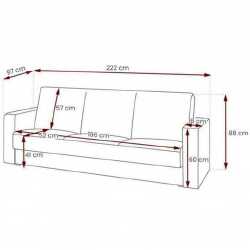 Sofa-lova KWADRAT kreta 05 + soft 66 - Sofos-lovos