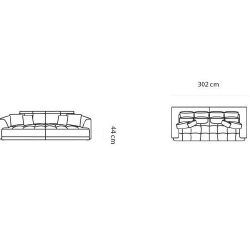 Didelė patogi sofa su automatiškai išsiskleidžiančiomis sėdynėmis