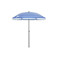 Sulankstomas paplūdimio skėtis Ø 160 cm, mėlynos / baltos spalvos