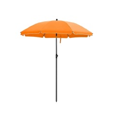 Sulankstomas paplūdimio skėtis Ø 160 cm, oranžinės spalvos