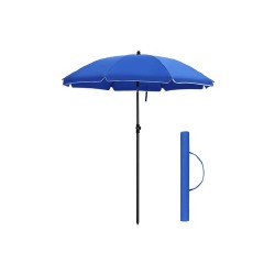 Sulankstomas skėtis Ø 160 cm, mėlynas