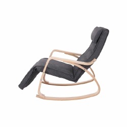 Supama kėdė su reguliuojama kojų atrama LYY42GYZ, tamsiai pilkos spalvos - Supamieji krėslai, supynės