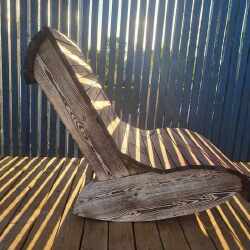 Supamas krėslas “Valhalla”, sendintas, degintas, alyvuotas, tamsiai ruda - Supamieji krėslai, supynės
