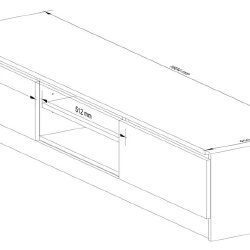 TV staliukas RTV K120, ąžuolo spalvos - TV spintelės