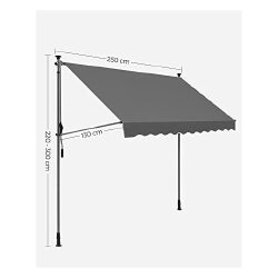 Užkabinamas tentas / markizė 250 x 130 cm GSA253G02 - Pavėsinės ir jų priedai