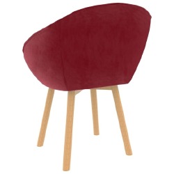 Valgomojo kėdė, vyno spalvos, aksomas - Kėdės