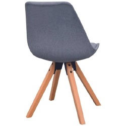 Valgomojo kėdės (2 vnt, šviesiai pilka sp.) - Kėdės