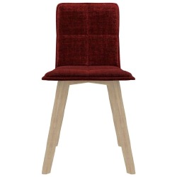 Valgomojo kėdės, 2vnt., raudonojo vyno spalvos, audinys - Kėdės