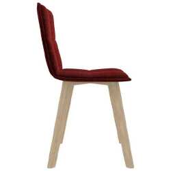 Valgomojo kėdės, 2vnt., raudonojo vyno spalvos, audinys - Kėdės