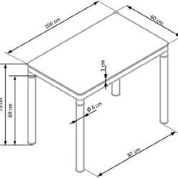 Valgomojo stalas HA6728 - Stalai