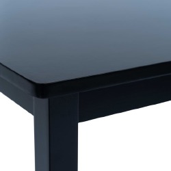 Valgomojo stalas, juodas, 114x71x75cm, kaučiuk. med. masyvas - Stalai