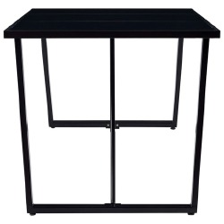 Valgomojo stalas, juodas, 180x90x75cm, grūdintas stiklas - Stalai