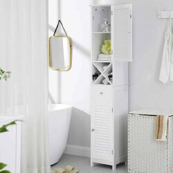 Vertikali vonios spintelė, baltos spalvos - Vonios spintelės