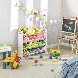 Žaislų lentyna su spalvotomis dėžutėmis - Žaislų dėžės