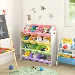 Žaislų lentyna su spalvotomis dėžutėmis - Žaislų dėžės